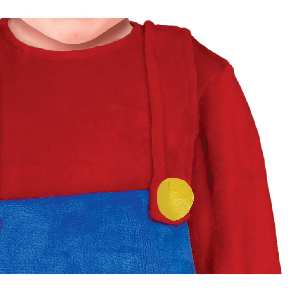 Costume da Macchinista Treno Idraulico Tuta Berretto Travestimento Carnevale Cosplay Super Mario- 8200