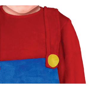 Costume da Macchinista Treno Idraulico Tuta Berretto Travestimento Carnevale Cosplay Super Mario- 8200