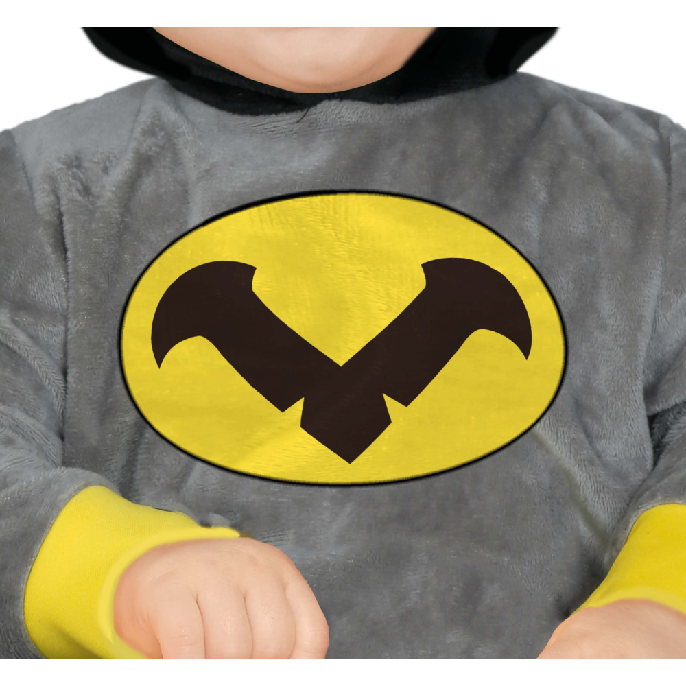 Costume Eroe Notturno Tuta con Cappuccio Travestimento Carnevale Cosplay Batman - 8206
