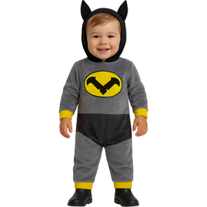 Costume Eroe Notturno Tuta con Cappuccio Travestimento Carnevale Cosplay Batman - 8206