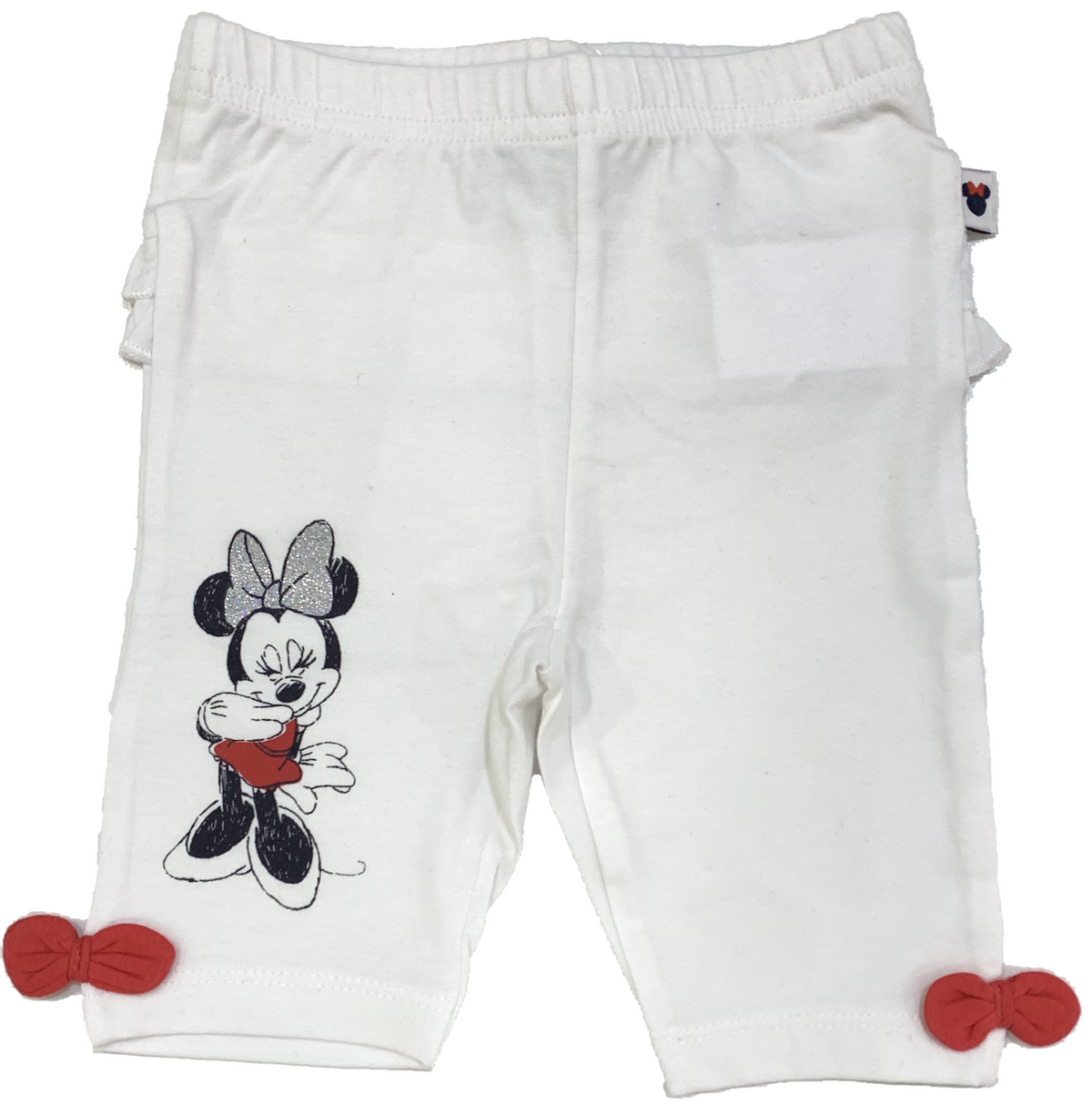 Leggings Minnie Mouse DISNEY Pantalone Estivo Neonata Bambina Sun City Taglie 12/36 Mesi - Se0098bianco