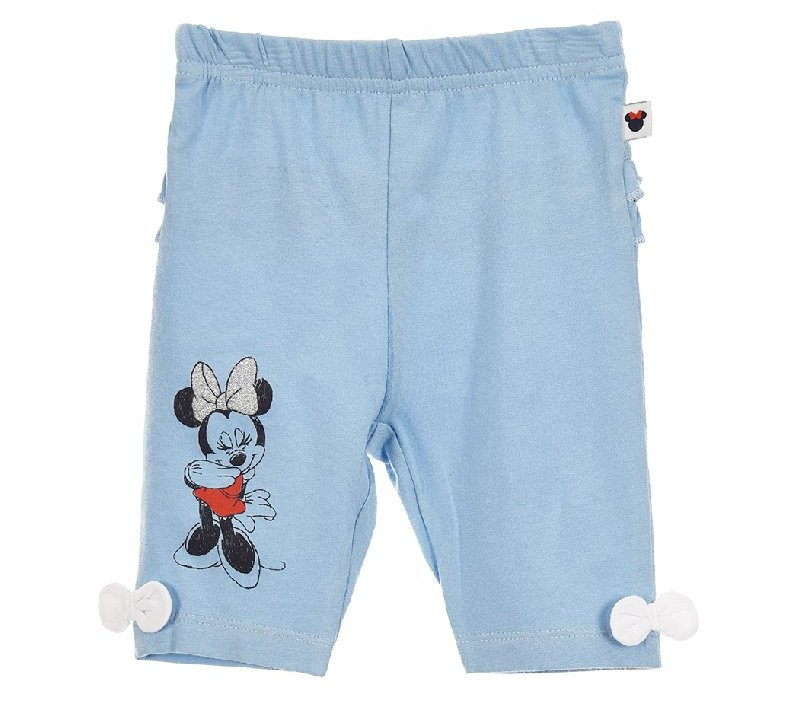 Leggings Minnie Mouse DISNEY Pantalone Estivo Neonata Bambina Sun City Taglie 12/36 Mesi - Se0098azzurro