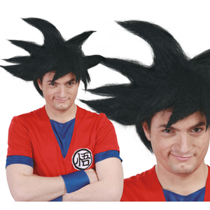 Parrucca Guerriero Arti Marziali Accessorio Carnevale Cosplay Goku Anime e Manga - 4823