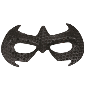 Mascherina Nera Supereroe Donna Accessorio Travestimento Carnevale Feste a Tema - 12935