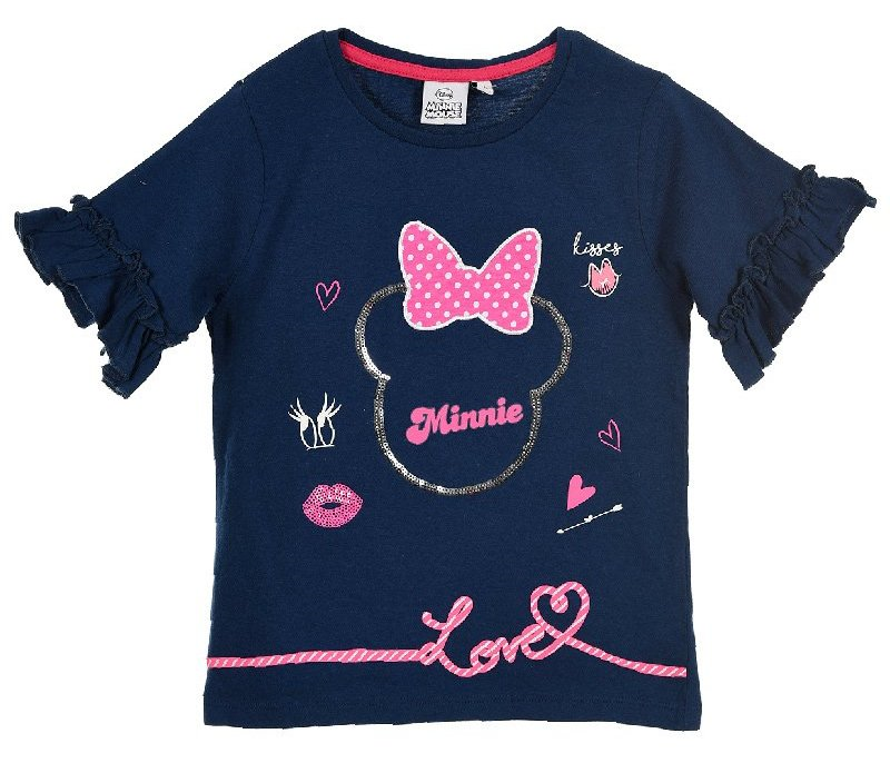 T-Shirt Maglietta Minnie Mouse DISNEY Bambina Taglie 3/8 Anni - Se1012blu