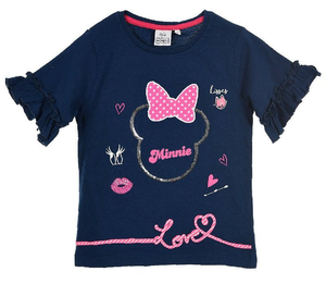 T-Shirt Maglietta Minnie Mouse DISNEY Bambina Taglie 3/8 Anni - Se1012blu