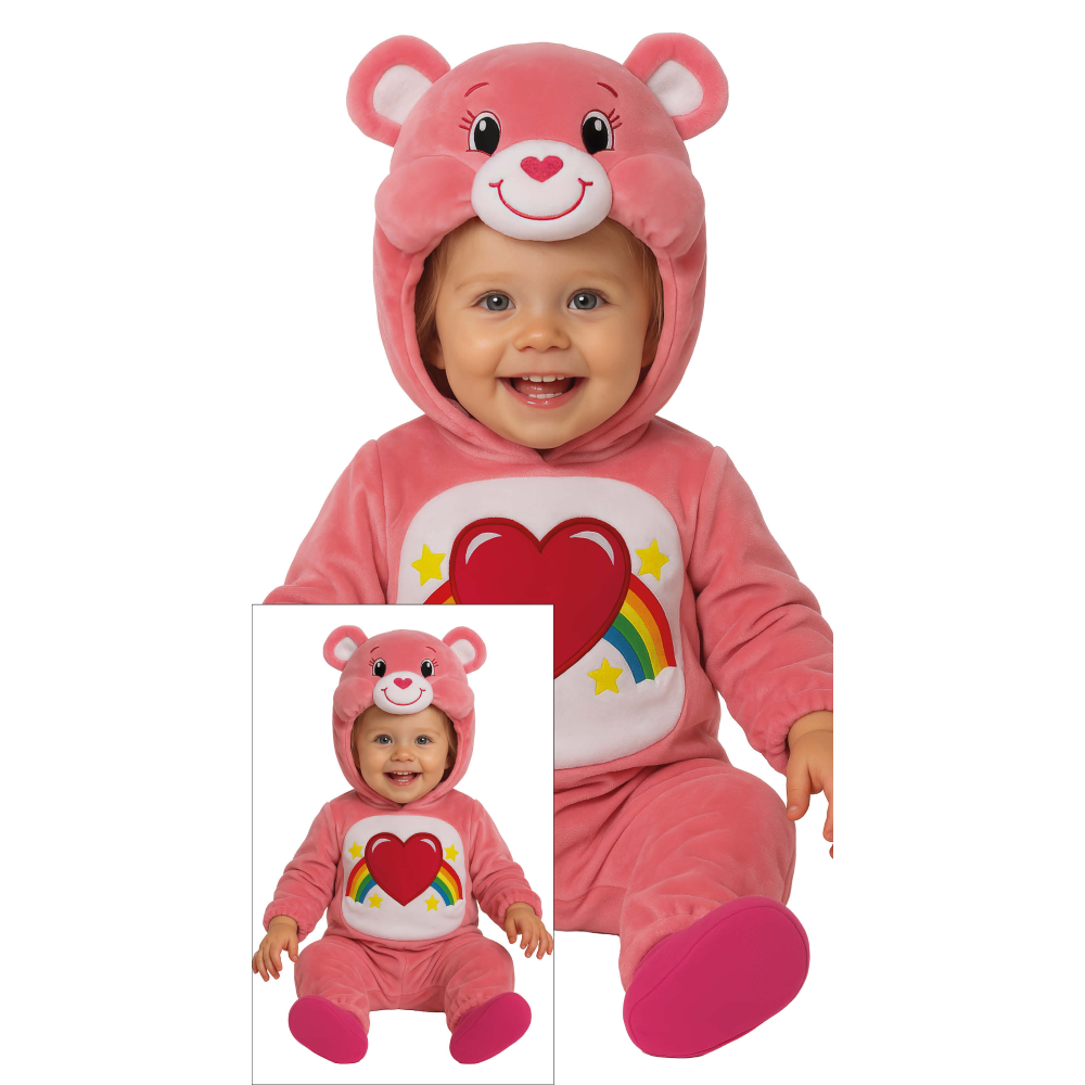 Costume Orsetto Arcobaleno Tuta con Cappuccio Travestimento Carnevale Feste in Maschera - 7607