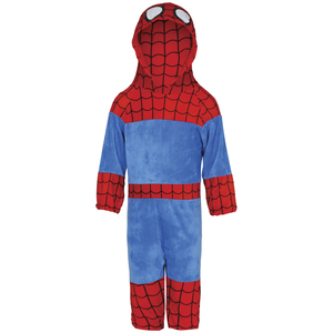 Costume Baby Eroe Tuta con Cappuccio Travestimento Carnevale Feste in Maschera Cosplay Spiderman - 7607