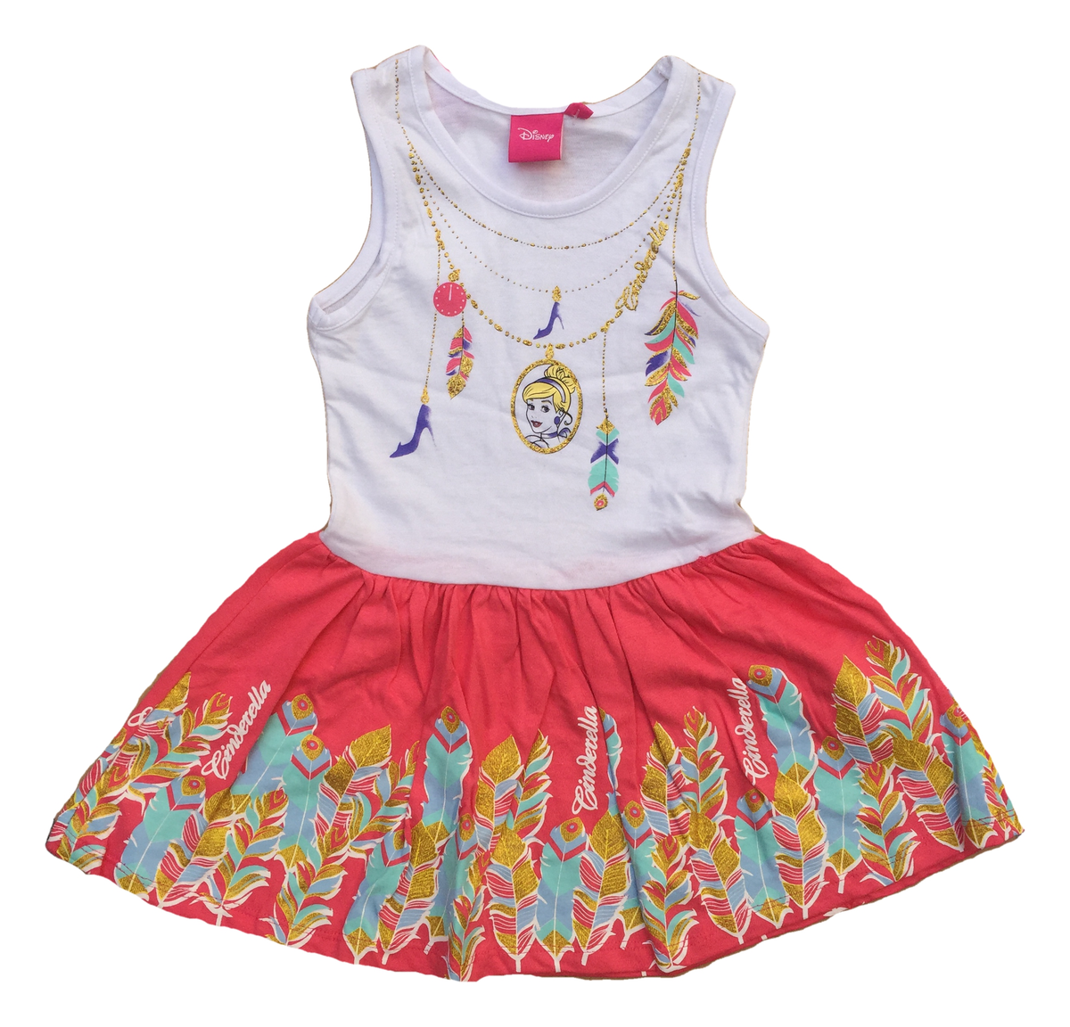 Scamiciata Vestito Principesse Cenerentola DISNEY Bambina Sun City Taglie 3/6 Anni - Se1380bianco