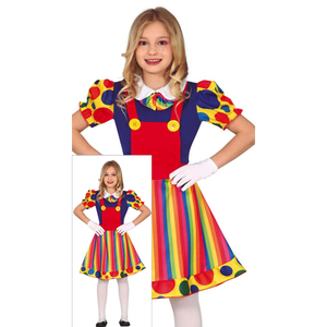 Costume Clown Abito Travestimento da Pagliaccio Carnevale Cosplay Feste in Maschera - 7750