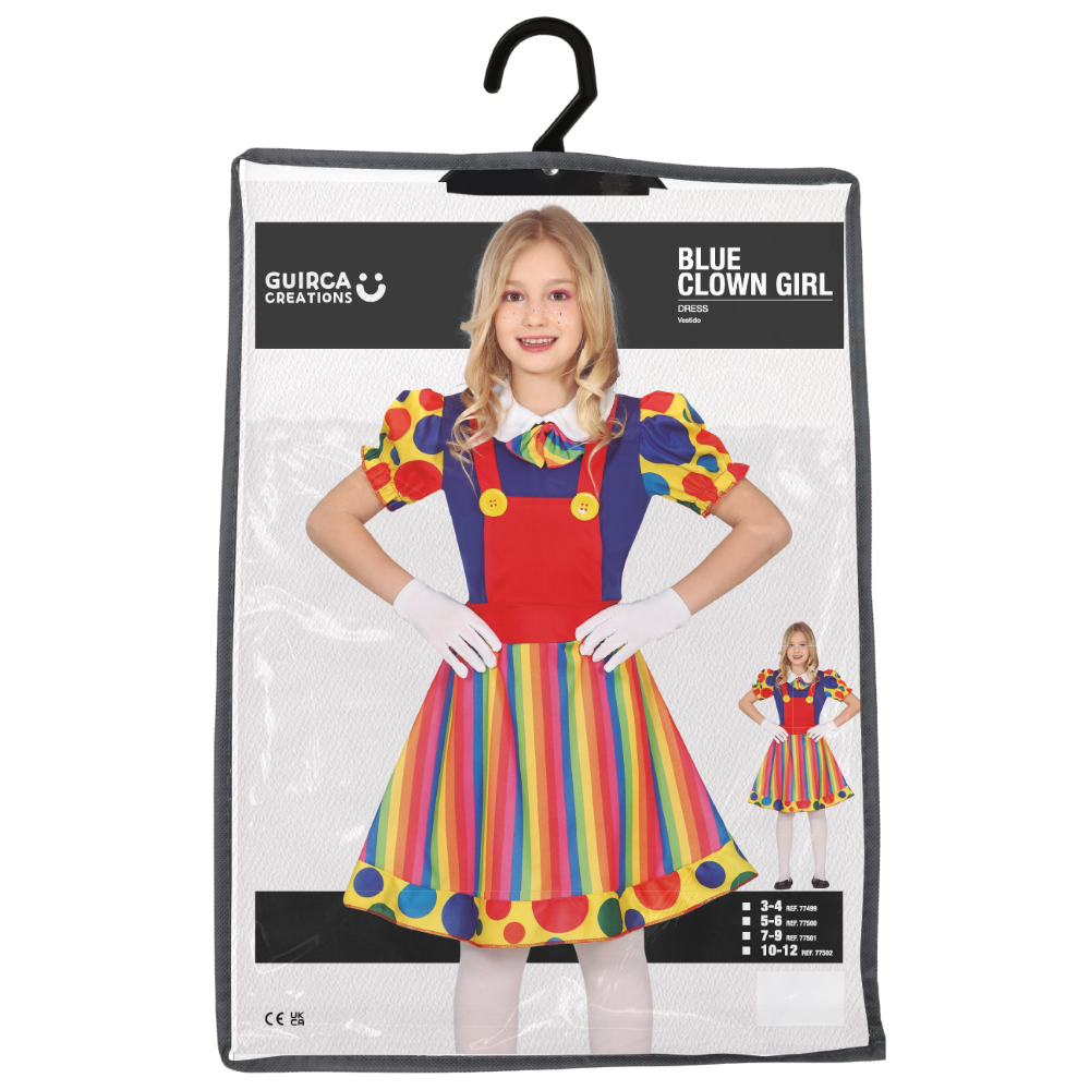 Costume Clown Abito Travestimento da Pagliaccio Carnevale Cosplay Feste in Maschera - 7750