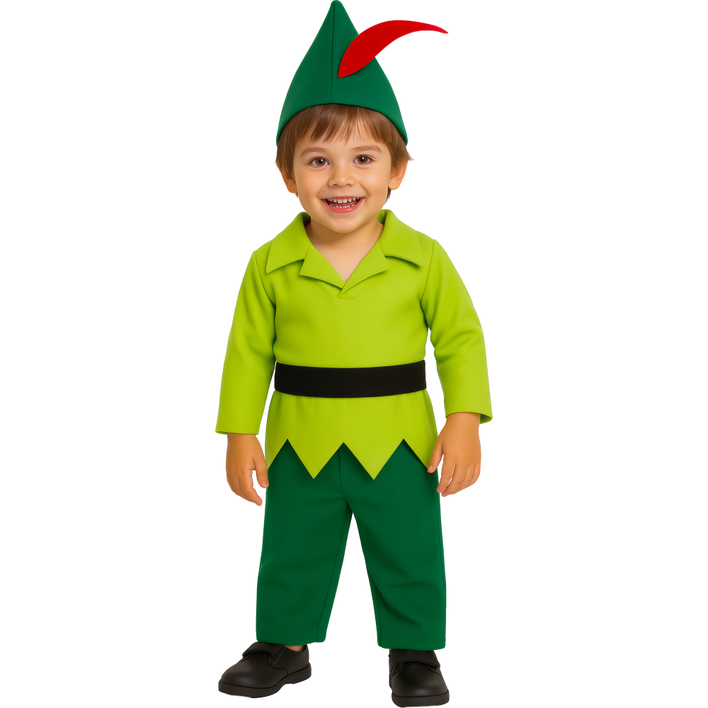 Costume Baby Arciere Travestimento Carnevale Feste in Maschera Cosplay Peter Pan - 8597