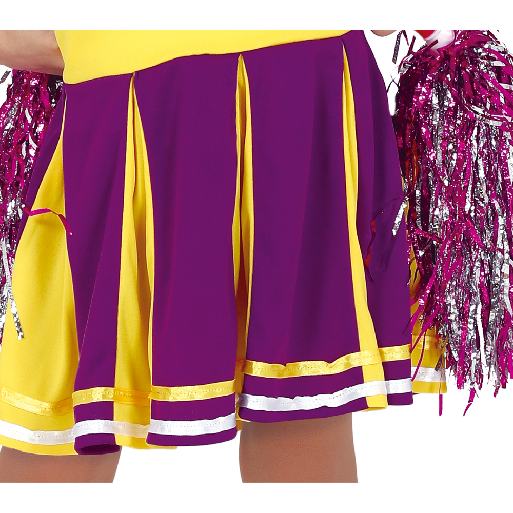Costume Cheerleader Abito Viola Travestimento Carnevale Feste a Tema Cosplay - 8361