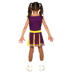 Costume Cheerleader Abito Viola Travestimento Carnevale Feste a Tema Cosplay - 8361