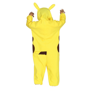Costume Cincillà Elettrico Tuta con Cappuccio Travestimento Carnevale Feste in Maschera Cosplay Pikachu - 8600