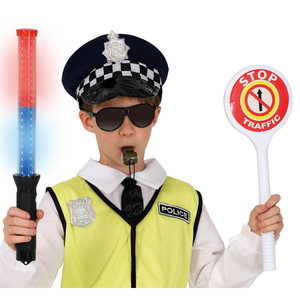 Set Travestimento Polizia Del Traffico 5 Pz Accessori Travestimento Carnevale Feste a Tema - 27296