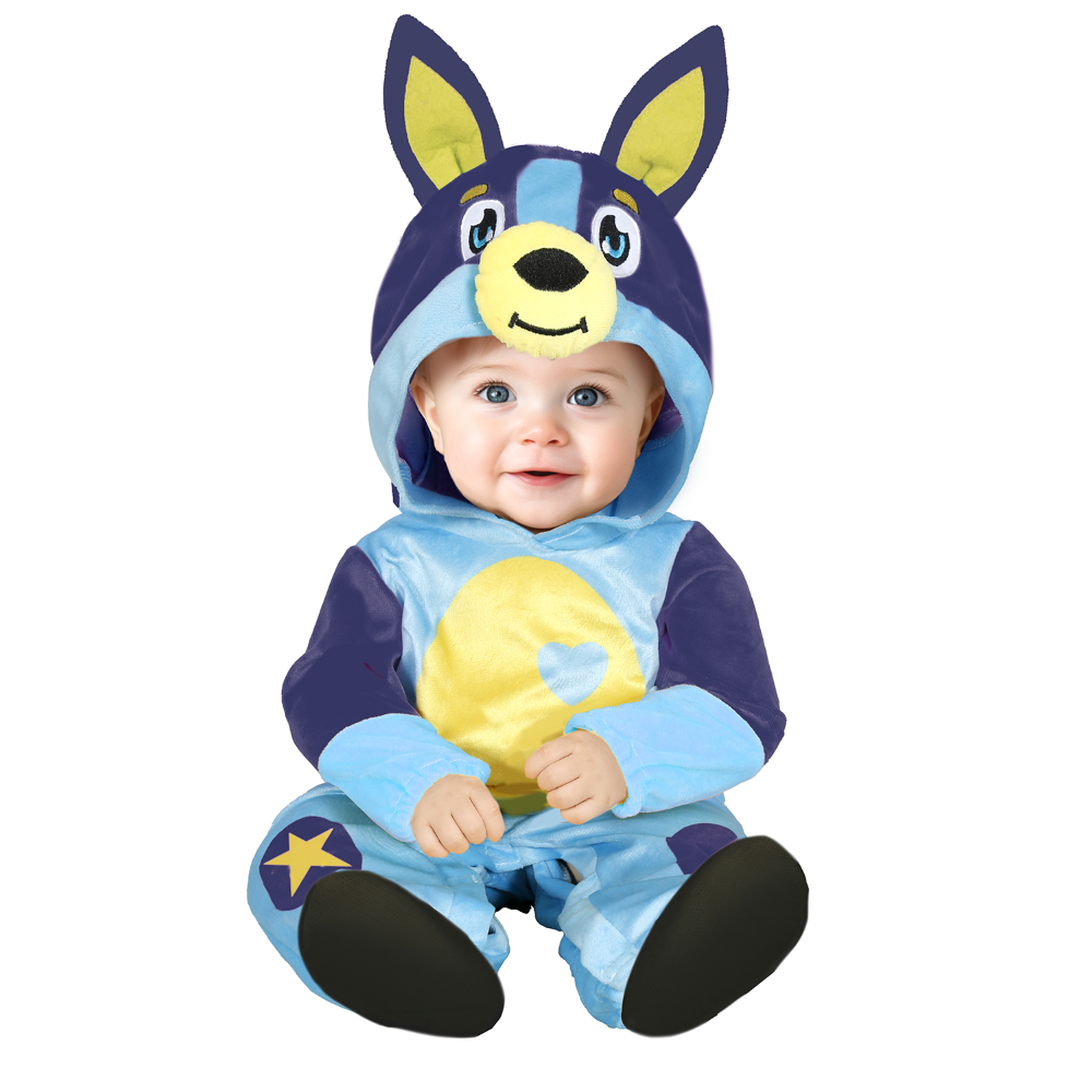 Costume Cagnolino Tuta con Cappuccio Travestimento Carnevale Cosplay Bluey Feste in Maschera - 7620