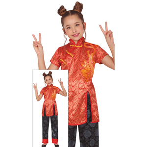 Costume Tradizionale Cinese Orientale Travestimento Carnevale Cosplay Feste in Maschera - 7851