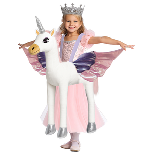 Costume Unicorno Abito e Peluche Travestimento 7-9 Anni Carnevale Feste a Tema - 78760