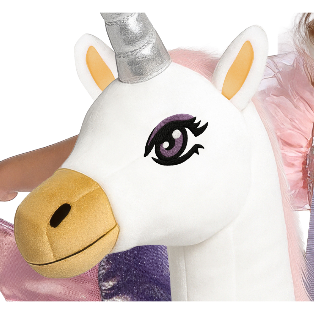 Costume Unicorno Abito e Peluche Travestimento 7-9 Anni Carnevale Feste a Tema - 78760