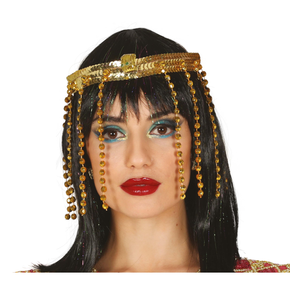 Diadema Cleopatra Regina Egiziana Accessorio Travestimento Carnevale Cosplay Feste in Maschera - 16873