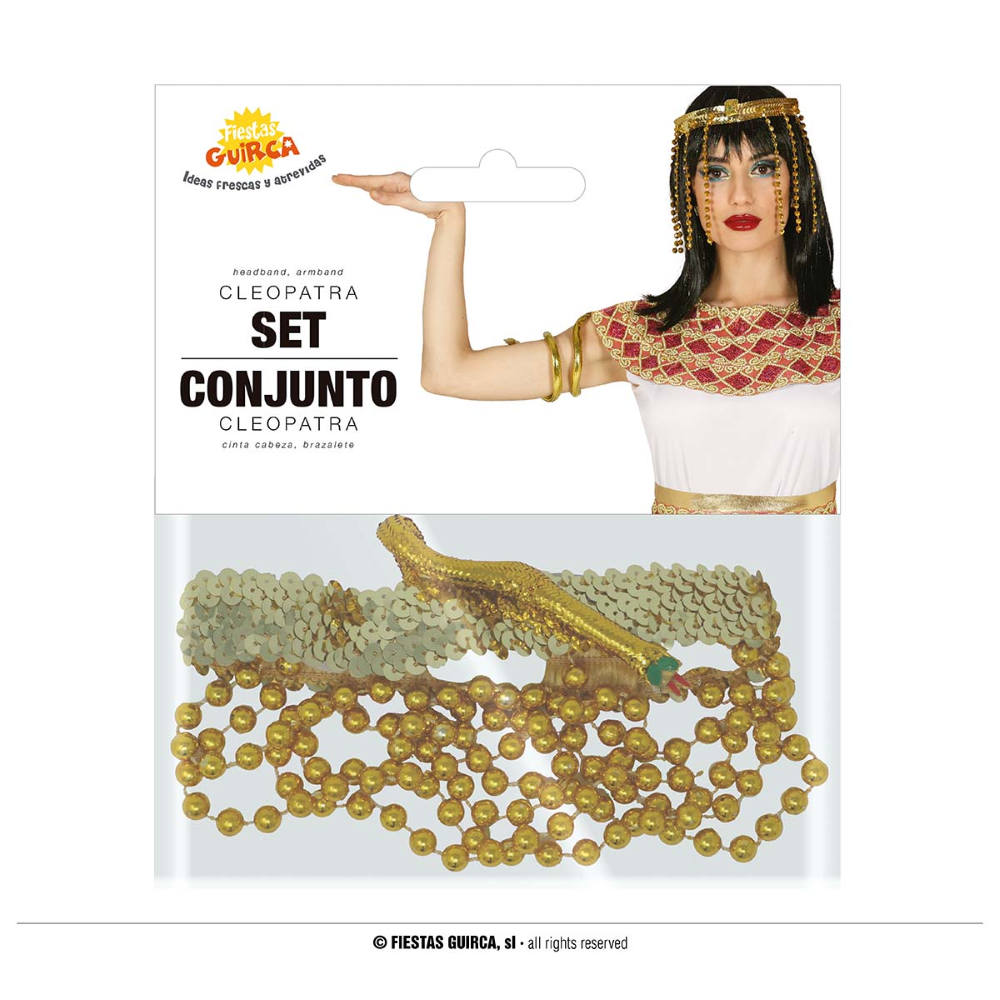 Diadema Cleopatra Regina Egiziana Accessorio Travestimento Carnevale Cosplay Feste in Maschera - 16873