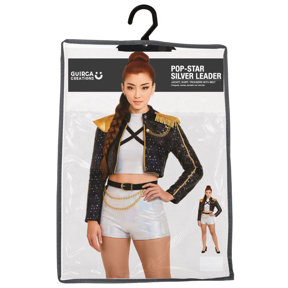 Costume K-Pop Star Silver Leader Travestimento Carnevale Cosplay Rumi Huntrix Idol Golden - 8910