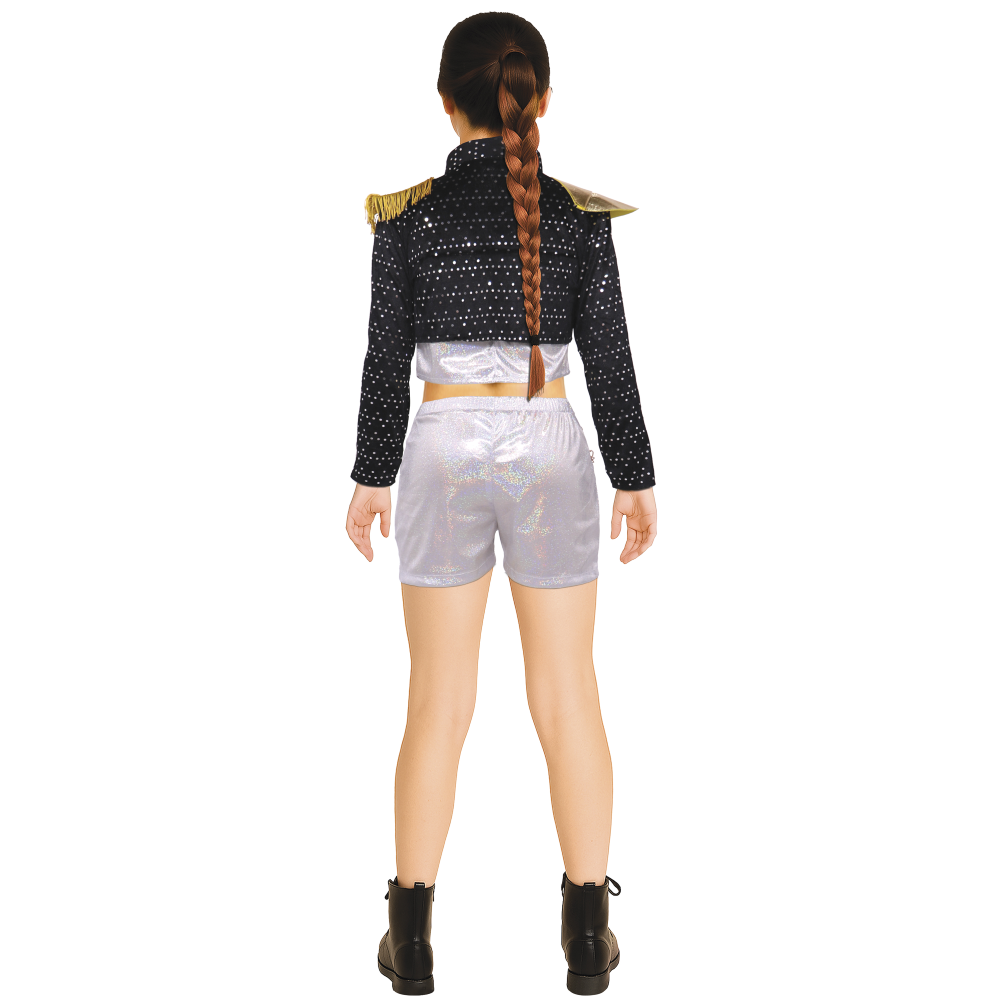 Costume K-Pop Star Silver Leader Travestimento Carnevale Cosplay Rumi Huntrix Idol Golden - 8910