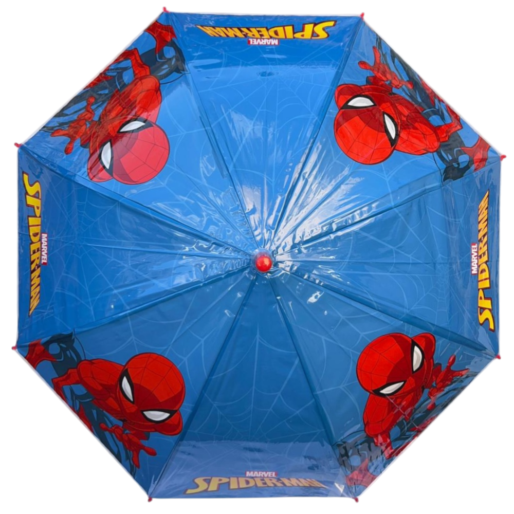 Ombrello Spiderman MARVEL Apertura Automatica Manico Ergonomico Accessorio per la Pioggia Bambini
