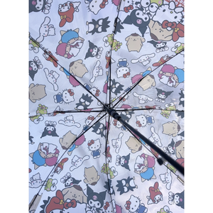 Ombrello a Cupola Hello Kitty & Friends Sanrio Apertura Automatica Manico Ergonomico Accessorio per la Pioggia Bambini