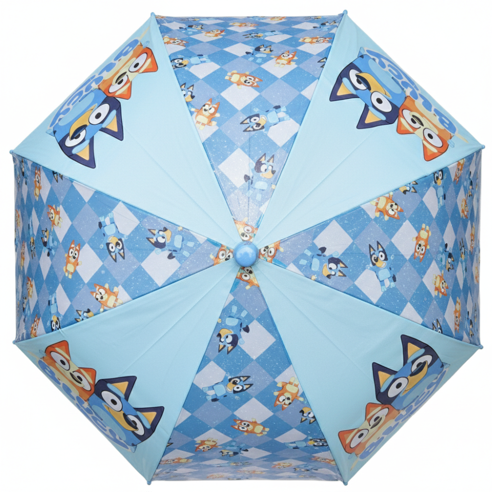 Ombrello a Cupola Bluey Apertura Automatica Manico Ergonomico Accessorio per la Pioggia Bambini