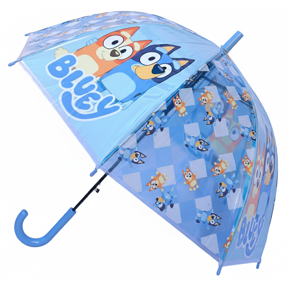Ombrello a Cupola Bluey Apertura Automatica Manico Ergonomico Accessorio per la Pioggia Bambini