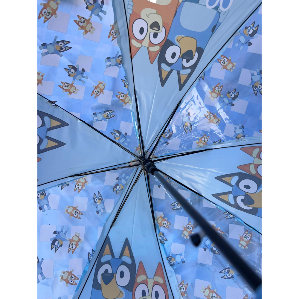 Ombrello a Cupola Bluey Apertura Automatica Manico Ergonomico Accessorio per la Pioggia Bambini
