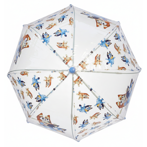 Ombrello a Campana Bluey e Bingo Trasparente Apertura Manuale Accessorio per la Pioggia Bambini - R13543mc
