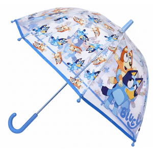Ombrello a Campana Bluey e Bingo Trasparente Apertura Manuale Accessorio per la Pioggia Bambini - R13543mc