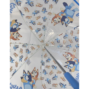 Ombrello a Campana Bluey e Bingo Trasparente Apertura Manuale Accessorio per la Pioggia Bambini - R13543mc