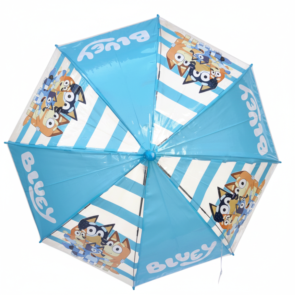 Ombrello Bluey e Famiglia Apertura Automatica Manico Ergonomico Accessorio per la Pioggia Bambini