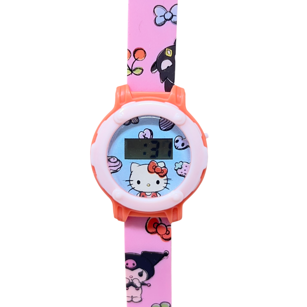 Set Orologio da Polso Digitale + Portafogli Hello Kitty Accessori per Bambini - Gnt01hk