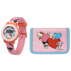 Set Orologio da Polso Digitale + Portafogli Hello Kitty Accessori per Bambini - Gnt01hk