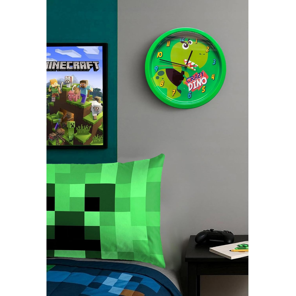Orologio Crazy Dino Dinosauri da Parete Diametro Cm. 24 - Kl10770