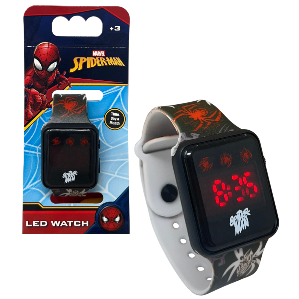 Orologio a LED Spiderman da Polso Digitale con Cinturino Regolabile - Gnt36sp