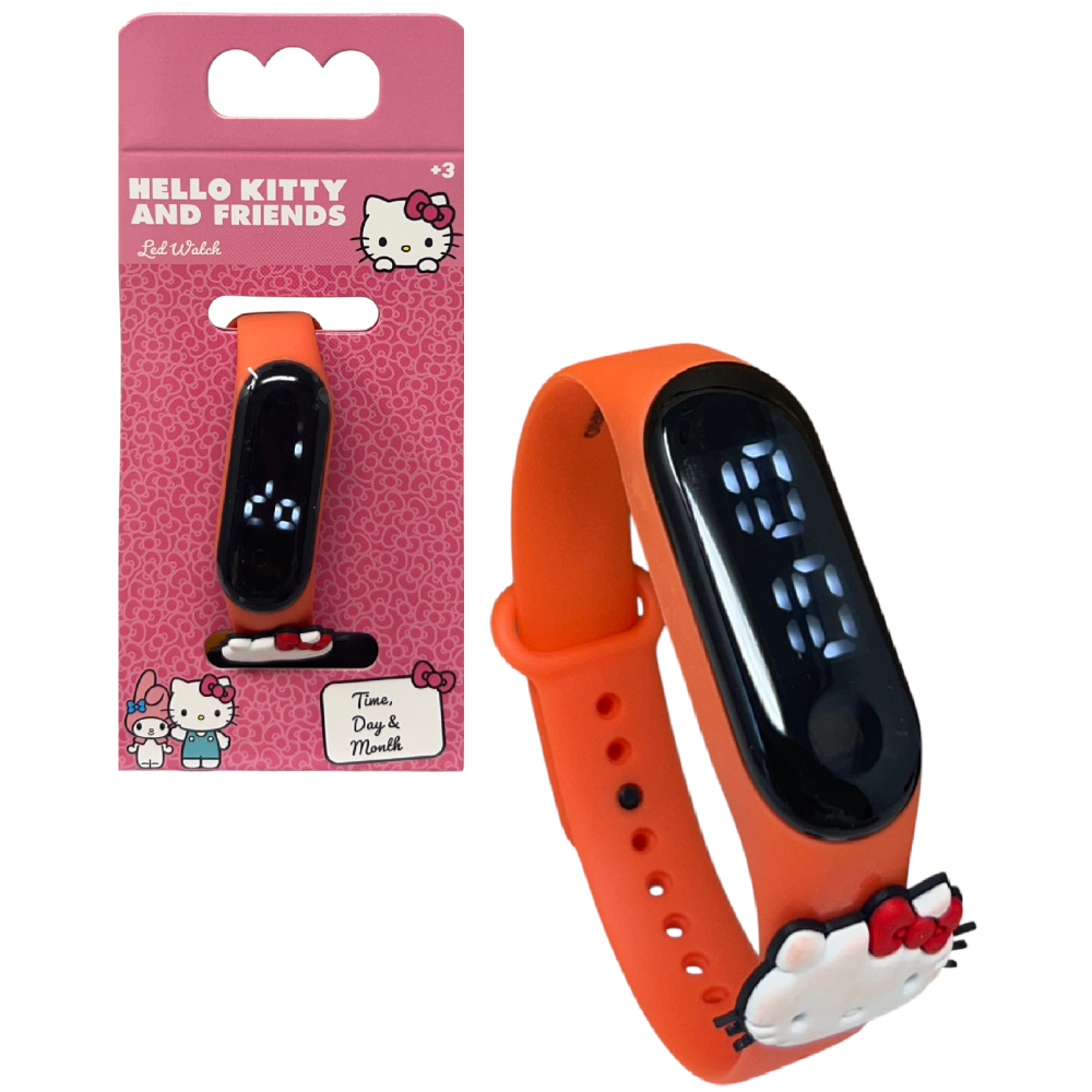 Orologio a LED Hello Kitty da Polso Digitale con Cinturino Regolabile - Gnt49hk