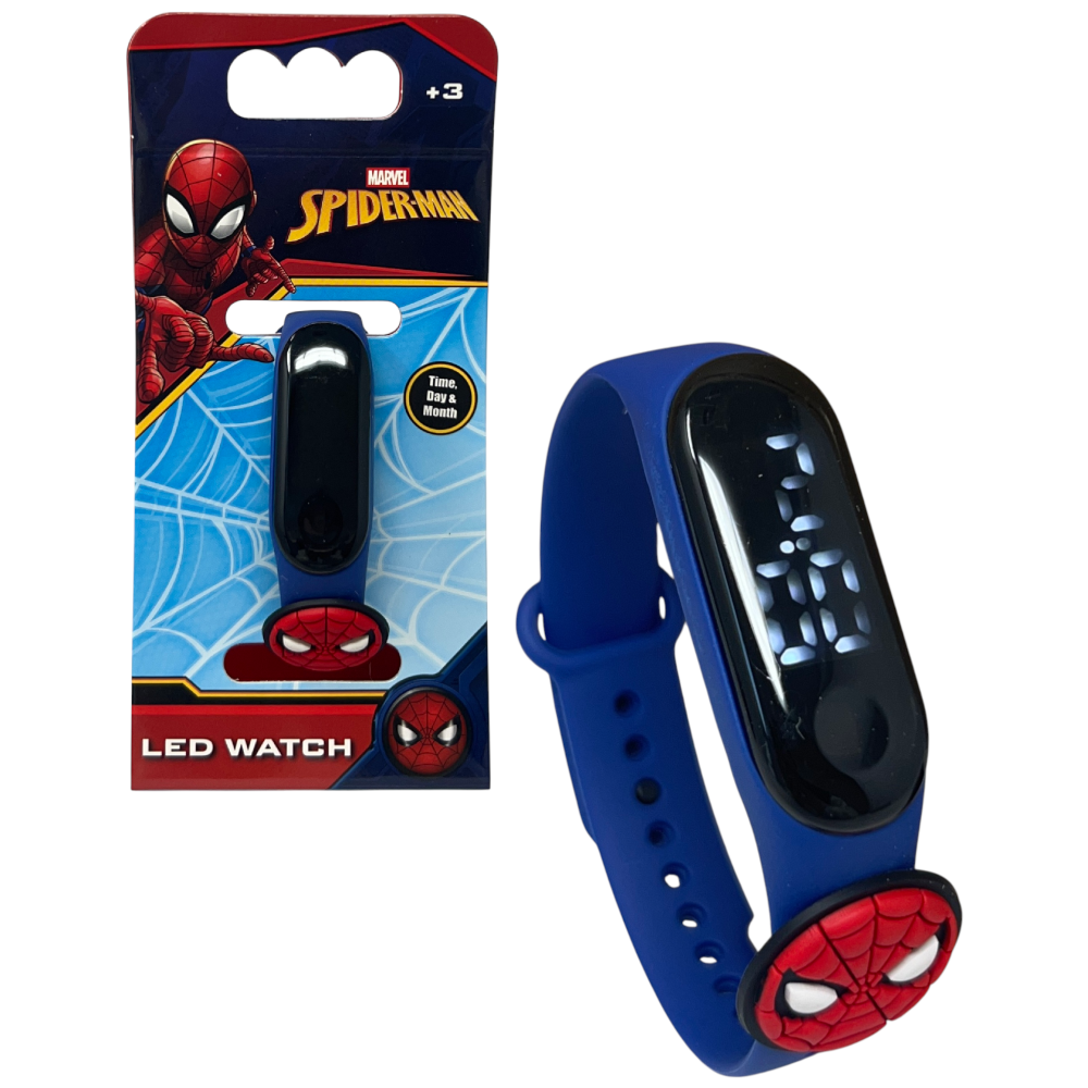 Orologio a LED Spiderman da Polso Digitale con Cinturino Regolabile - Gnt49sp
