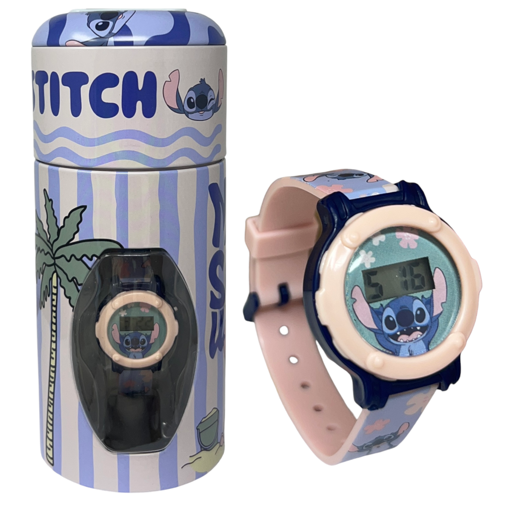 Orologio Stitch da Polso Digitale in Salvadanaio con Cinturino Regolabile - Gntne1st