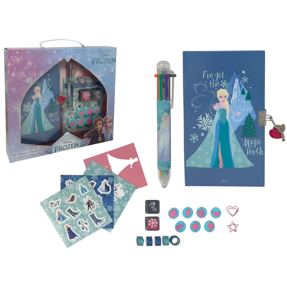 Maxi Set Diario Segreto con Accessori Frozen Ii DISNEY Elsa in Confezione Regalo - Fr1305