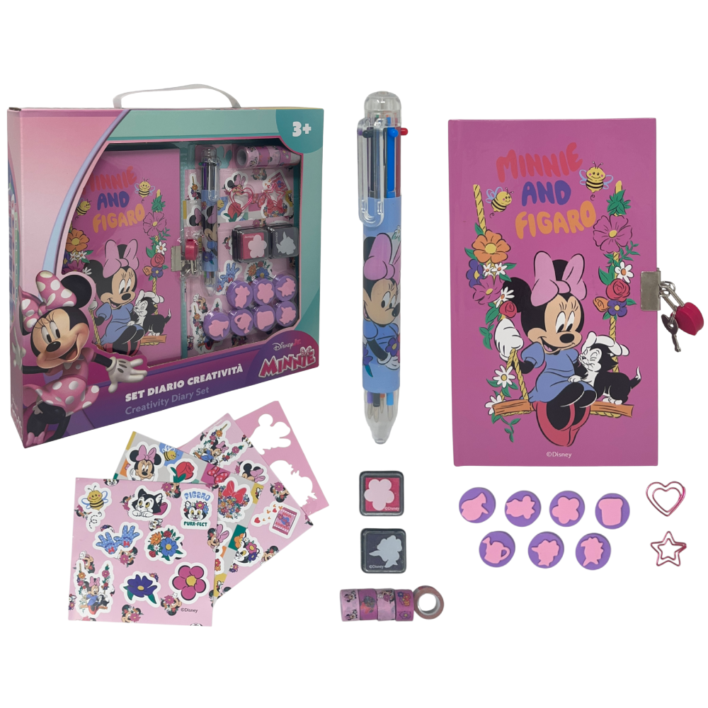 Maxi Set Diario Segreto con Accessori Minnie in Confezione Regalo - Min1305