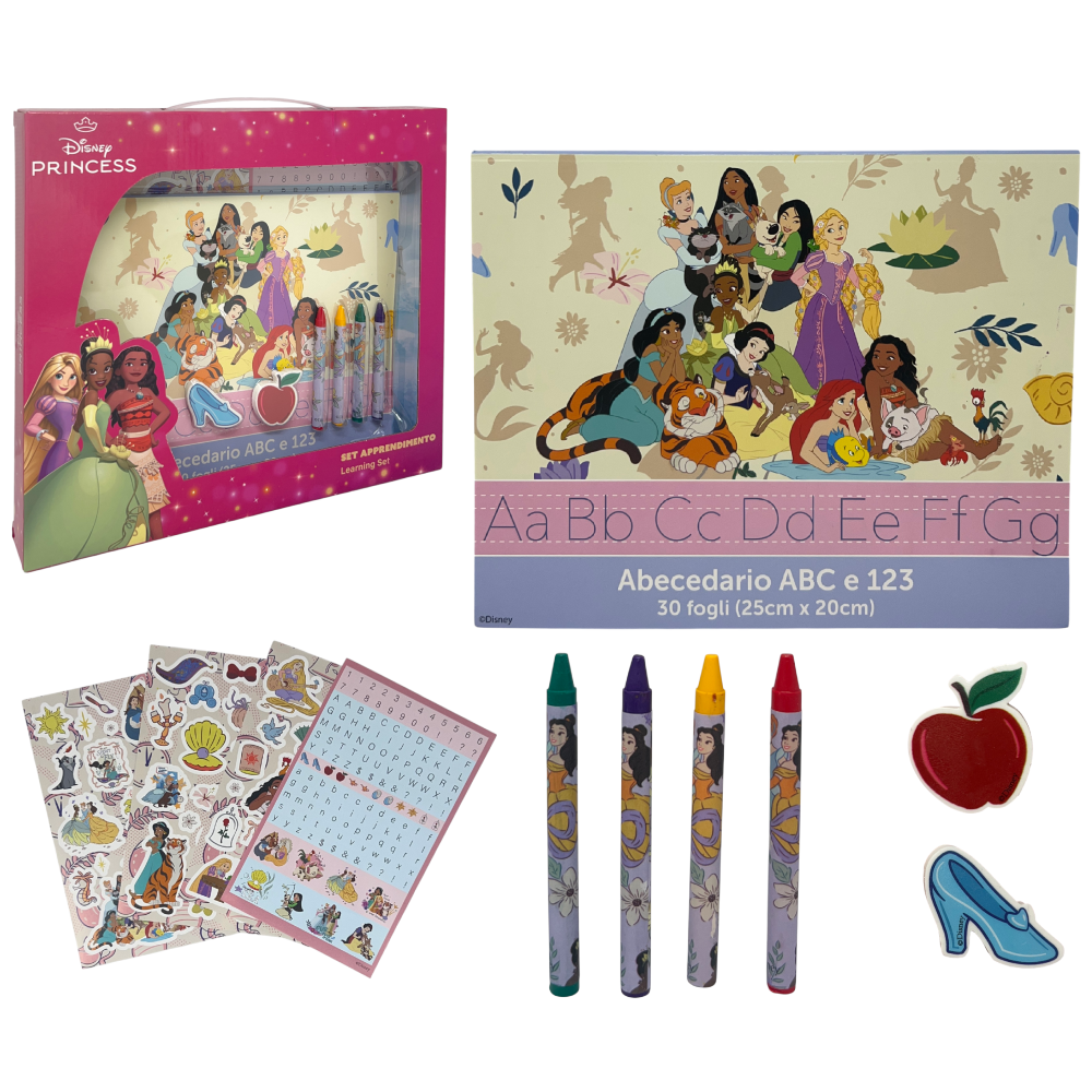 Set Apprendimento Principesse Abecedario con Accessori in Confezione Regalo - Pr1307