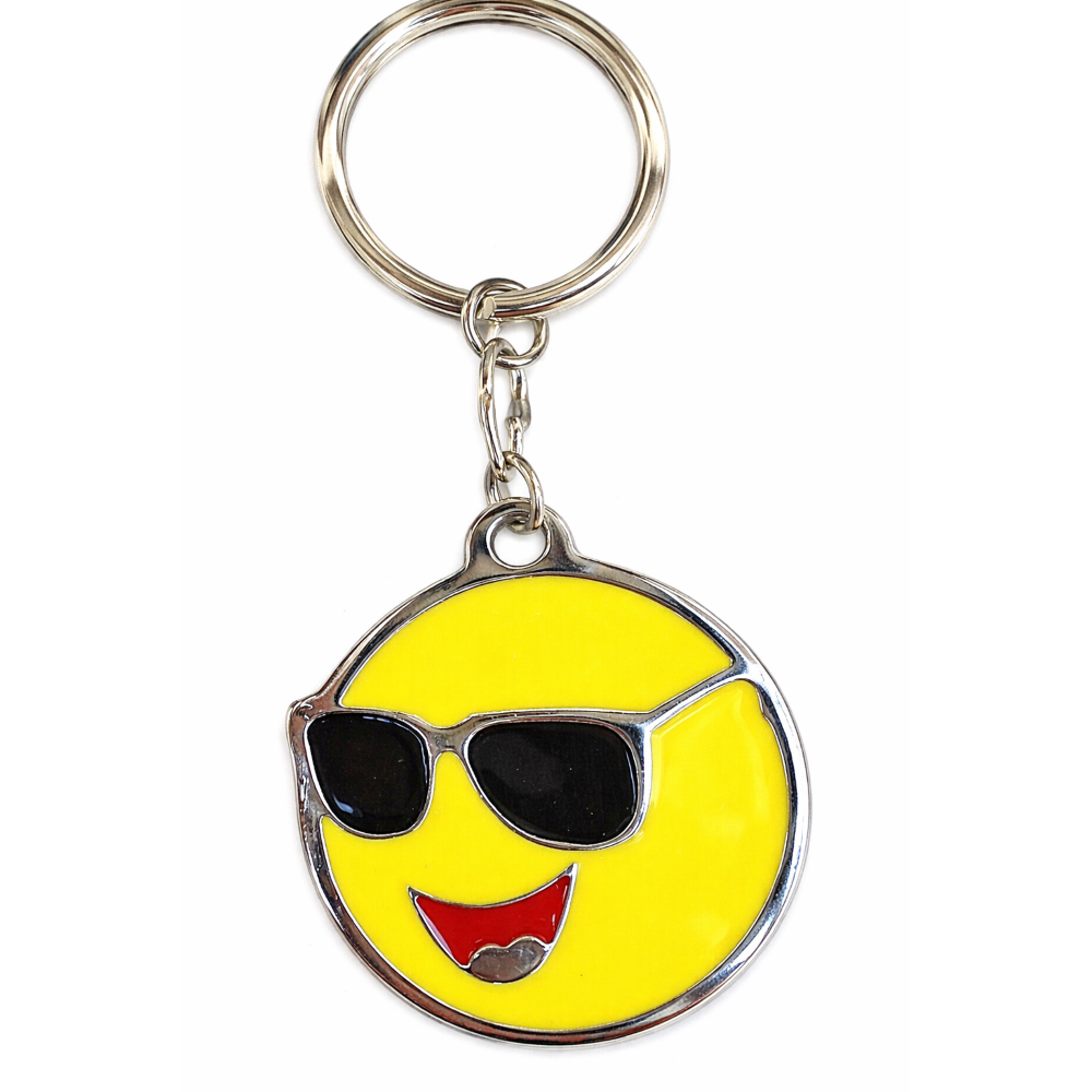 Portachiavi Smile Occhiali in Metallo Colorato con Cm.9 - R066900