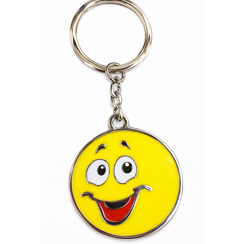 Portachiavi Smile Risata in Metallo Colorato con Cm.9 - R066800