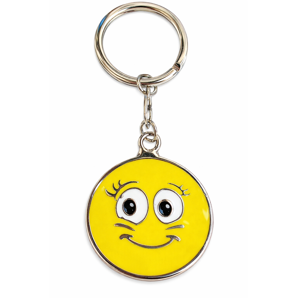 Portachiavi Smile Sorriso in Metallo Colorato con Cm.9 - R067000